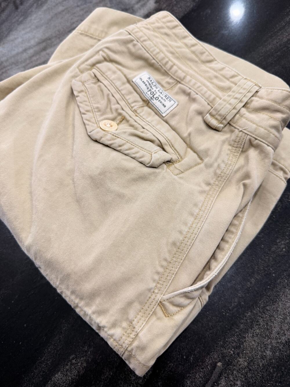 Polo Ralph Lauren Gellar Fatigue Cargo Shorts Mens 32 Khaki Cotton Utility